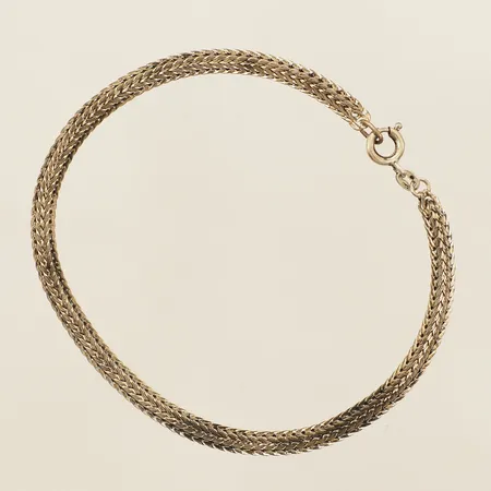 Armband Rävsvans halvstel längd 18,5cm, bredd 3,8mm silver 835/1000 Vikt: 4,9 g
