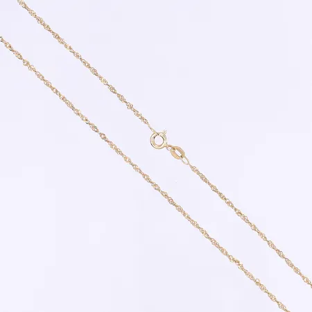 Halskedja Singapore 50cm, bredd 2mm 18K Vikt: 2,2 g