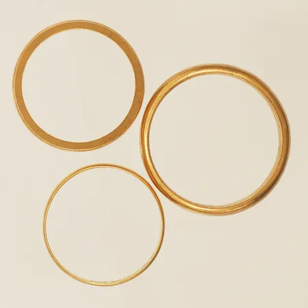 Tre ringar gravyr 20K Vikt: 17,4 g