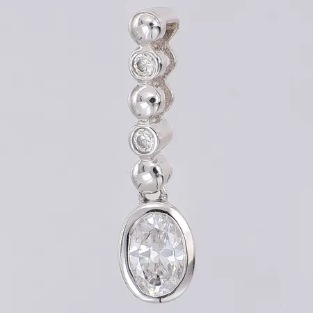 Hänge kubic zirkonia 20mm, 925/1000 silver Vikt: 1,1 g