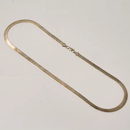 Collier 45,5cm platt pansar bredd 5,3mm, 925/1000 silver, 14,32g.