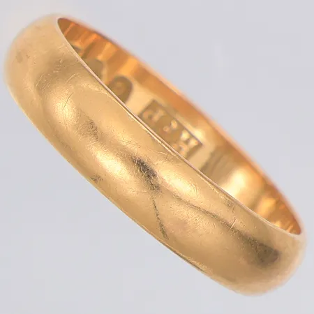 Ring slät stl:20¼, gravyr, 18K Vikt: 5,7 g