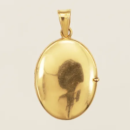 Medaljong 38mm bucklig 18K Vikt: 7,5 g