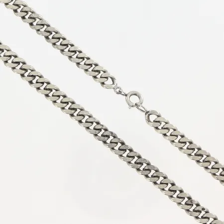 Kedja Pansar längd 52cm bredd 6,5mm, skevheter, silver 830/1000 Vikt: 50,9 g