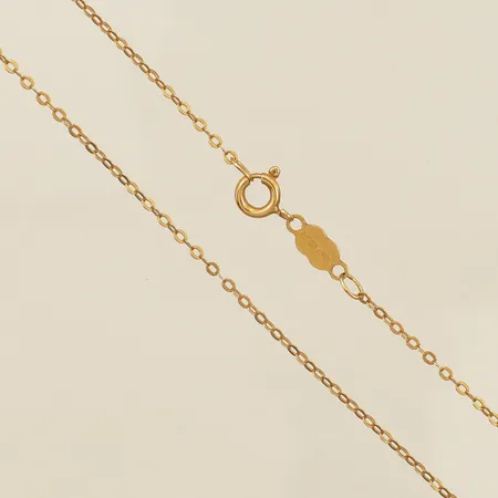 Kedja längd 48cm bredd 1,6mm 18K Vikt: 2,5 g