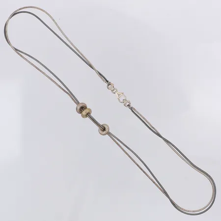 Collier längd 42cm, ojämna länkar, saknar ögla, 925/1000 silver Vikt: 12,1 g
