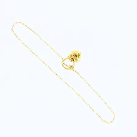Armband hjärta med stav GHA, längd: 19cm, bredd: 1mm, 18K Vikt: 1,5 g