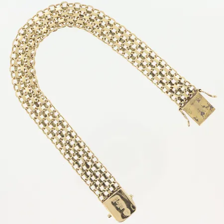 Armband X-länk längd 19,5cm, bredd 11,5mm, 18K Vikt: 19,9 g