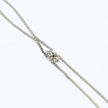 Armband med vita stenar, längd: 19cm, bredd: 5-12mm, defekt, 835/1000 silver Vikt: 10,8 g