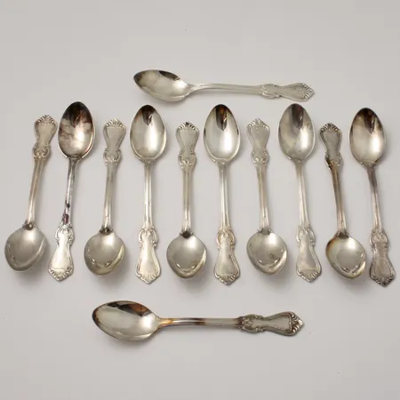 12st skedar, 11,5cm, modell Olga, GAB, silver 830/1000, 164,71g.