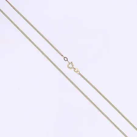 Halskedja Pansar 55cm, bredd 2mm, del av lås utbytt till silver, 18K Vikt: 7,4 g