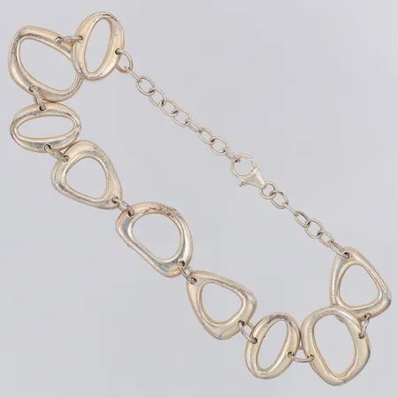 Armband längd 19-21,5cm bredd 4-14mm, 925/1000 silver Vikt: 18,3 g
