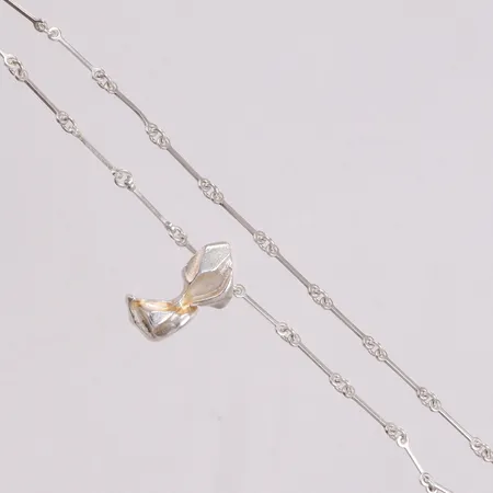 Collier längd 49cm bredd 1mm silver 925/1000 Vikt: 15,5 g på auktion i Linköping hos Pantbanken Sverige
