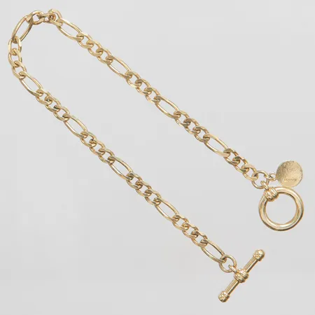 Armband Figaro längd: 19cm, bredd:4mm, förgyllt silver 925/1000 Vikt: 6,8 g