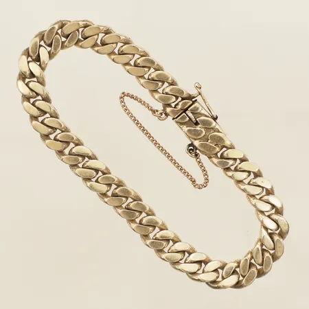 Armband Pansar med säkerhetskedja längd ca 18cm bredd 7,3mm tillverkad år 1949 silver Vikt: 29,8 g