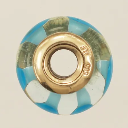 Berlock Pandora "Blue Callo" Muranoglas 14x8mm 14K Vikt: 3,1 g