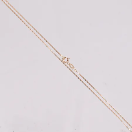 Kedja Pansar med hänge hjärta längd 37 cm bredd 0,4mm 18K Vikt: 1,1 g
