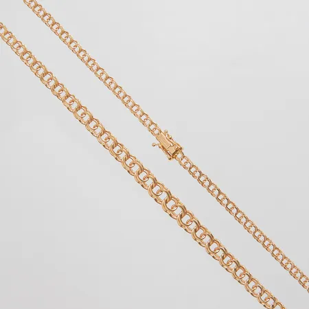 Collier Bismarck doserad längd: 42cm, bredd: 3,5-6mm, kistlås, 18K Vikt: 12,6 g