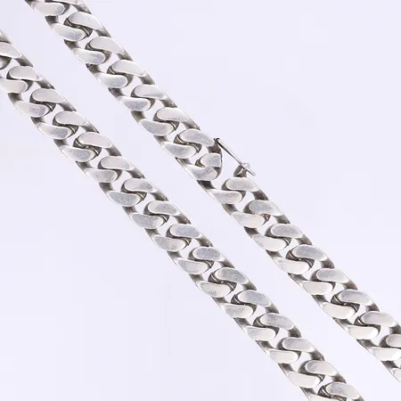 Halskedja pansarlänk 45cm, bredd 12mm, silver 925/1000 Vikt: 164,5 g