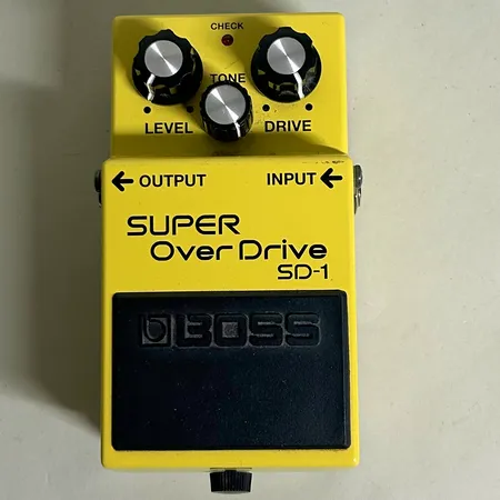 Effektpedal Boss Super OverDrive SD-1, kardborre på undersida, inga tillbehör, ej funktionstestad