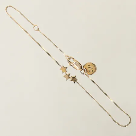 Armband Venezia med integrerade stjärnor längd 17-19,5cm bredd 0,8-6,1mm förgylld silver 925/1000 Vikt: 1,5 g