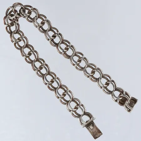 Armband Bismarck längd 20,5cm bredd 10,3mm fäster dåligt silver 830/1000 Vikt: 21,4 g