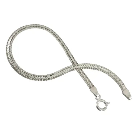 Armband Rävsvans silver 925/1000 Balestra Italien, längd 18-18,5 cm, bredd 3,5 mm, sparsamt använd Vikt: 3,5 g