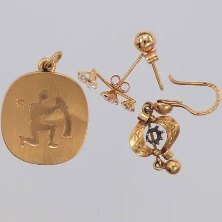 Diverse guld, stenar, 18K Vikt: 4,6 g
