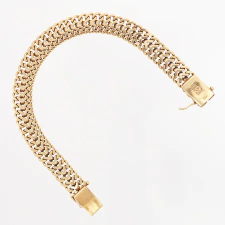 Armband Fiskben 18cm, bredd: 10mm, 18K Vikt: 25,4 g