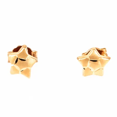 Örhängen stjärnor 6,8x5,7mm, omaka snurrebussar, 18K 0,6g.