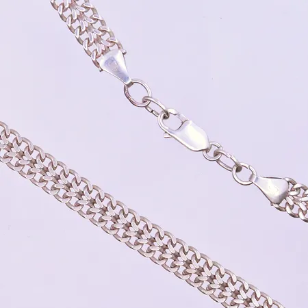 Collier Pansar längd 40 cm bredd 7 mm silver 925/1000. Vikt: 20,9 g
