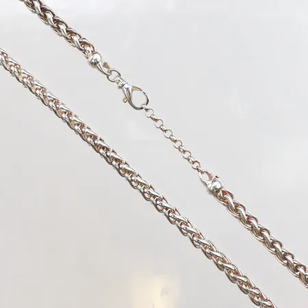 Kedja, längd 47cm, bredd 6,2mm, 925/1000 silver. Vikt: 40,3 g