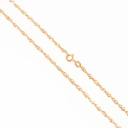 Kedja Singapore längd 45cm bredd 2,3mm, Guldfynd, 18K 4,3g.