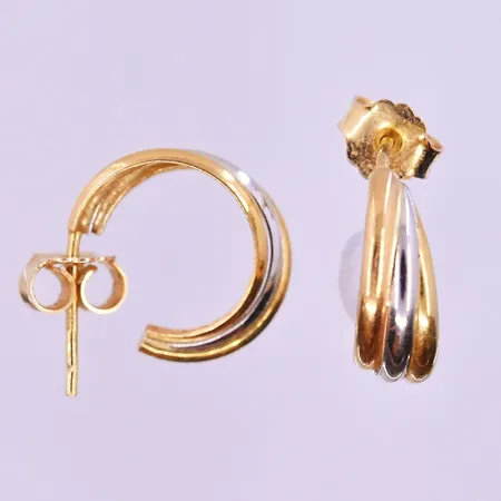 Örhängen stl:15x5 mm vitguld/gulguld 18K. Vikt: 2,4 g