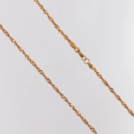 Kedja Singapore längd 51,5cm, bredd 2,8mm, 21K  Vikt: 9,8 g