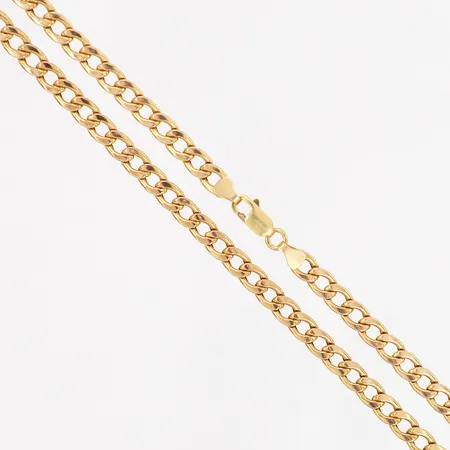 Kedja manglad pansar ihålig 45cm bredd: 5mm, 18K Vikt: 10 g