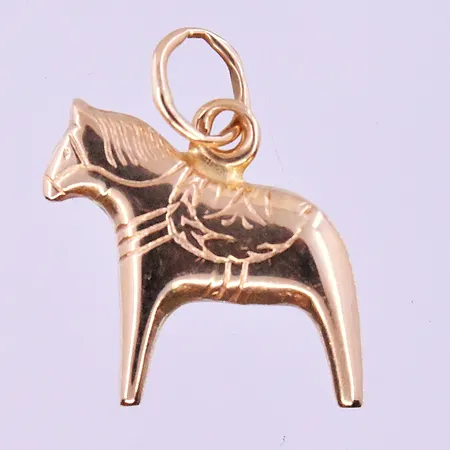Hänge Dalahäst stl:22x16 mm 18K. Vikt: 1,5 g