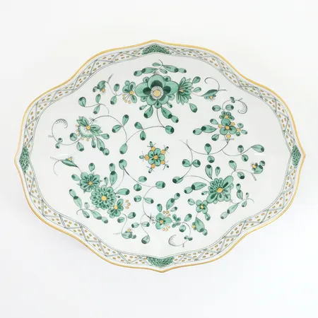 Fat Meissen "Indisk grön" 18,5x14,5cm