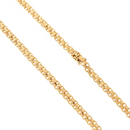 Collier X-länk längd 44cm bredd 5,5mm, 18K 21,6g. 