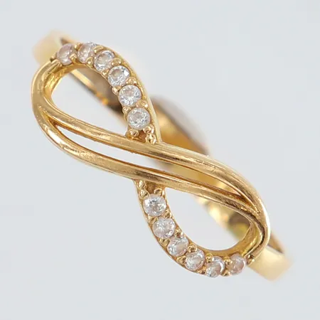 Ring med oändlighet symbol stl:17½ bredd 6mm 21K Vikt: 1,9 g