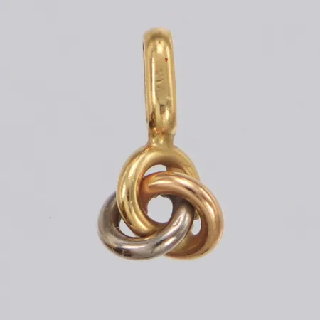 Hänge trefärgat längd 12mm, bredd 6mm, 18K Vikt: 0,5 g