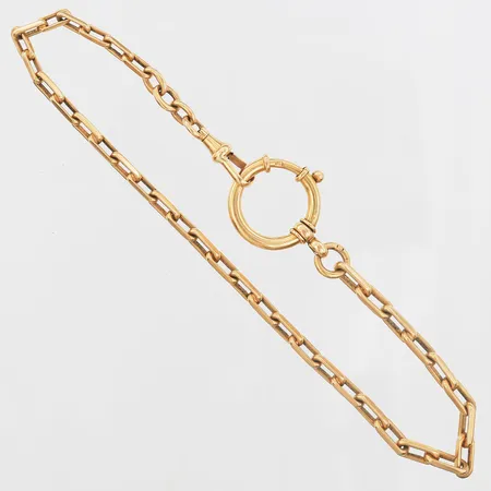 Klockkedja Ankarlänk, längd 27,5cm, bredd 3,5-18mm, 18K Vikt: 19,4 g