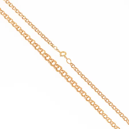 Collier Bismarck längd 46cm bredd 3,3-5,8mm, springring, 18K 9,5g. 