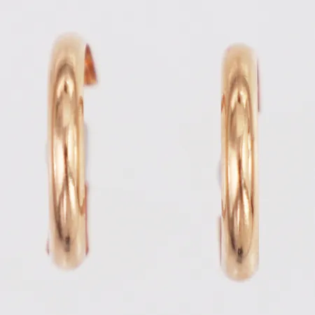 Örhängen längd 17mm, ena missfärgad, bucklig, 18K Vikt: 0,7 g