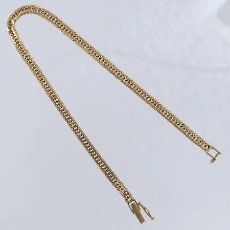Armband längd 18,5cm bredd 3mm 18K.  Vikt: 5 g