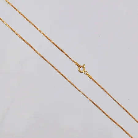 Kedja bucklig längd: ca 49,5cm bredd: ca 1mm 21K Vikt: 2,9 g