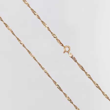 Kedja Singapore längd 44,5cm, bredd 2,2mm, Midas, lås i 18K, lagning, 14K Vikt: 4,8 g
