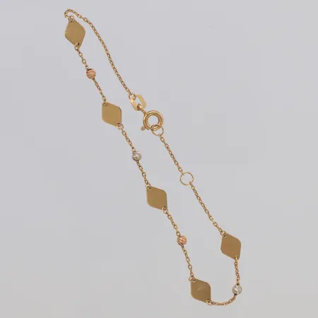 Armband längd 18cm, 18K Vikt: 1,4 g