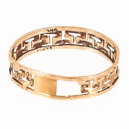 Ring saknar dekor, ojämn 14K 0,8g.