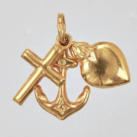 Hänge tro hopp och kärlek längd: ca 1,5cm bredd: ca 1-7mm 18K Vikt: 1,1 g